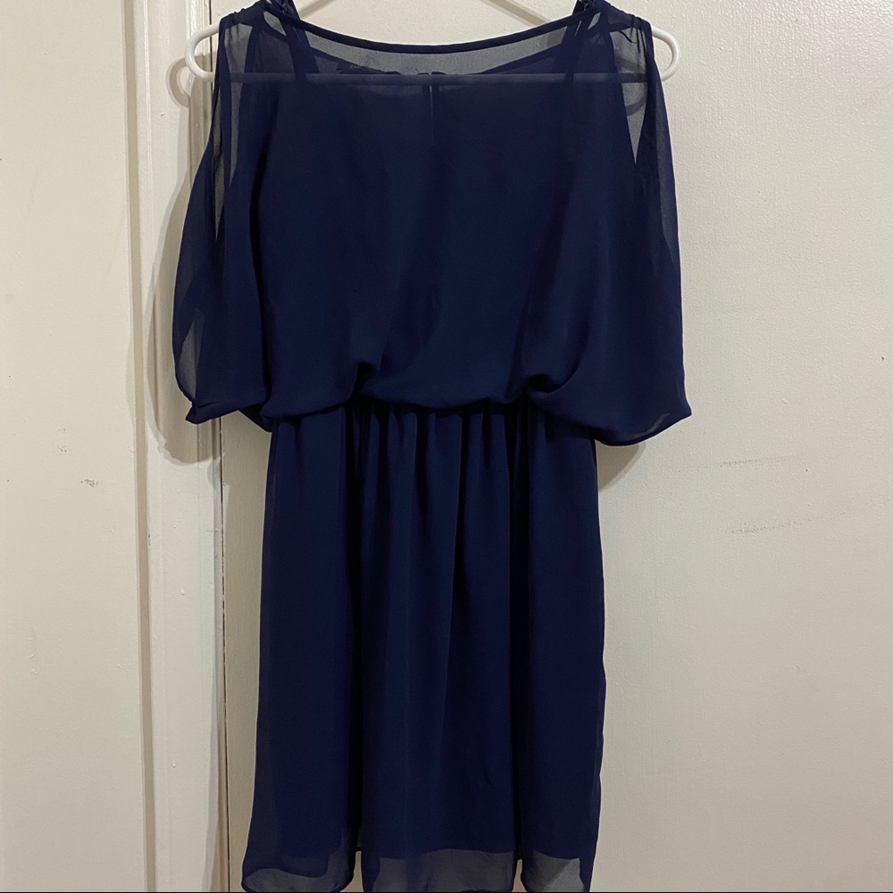 Navy Blue BCX Open-Sleeve Dress